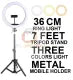 26CM/36CM Selfie LED Ring Light with 7ft Tripod Stand Mobile Phone Holder 26 CM ringlight 7 feet tripod stand 3 Modes RingLight Vlogging Light Mobile Phone Photography Light