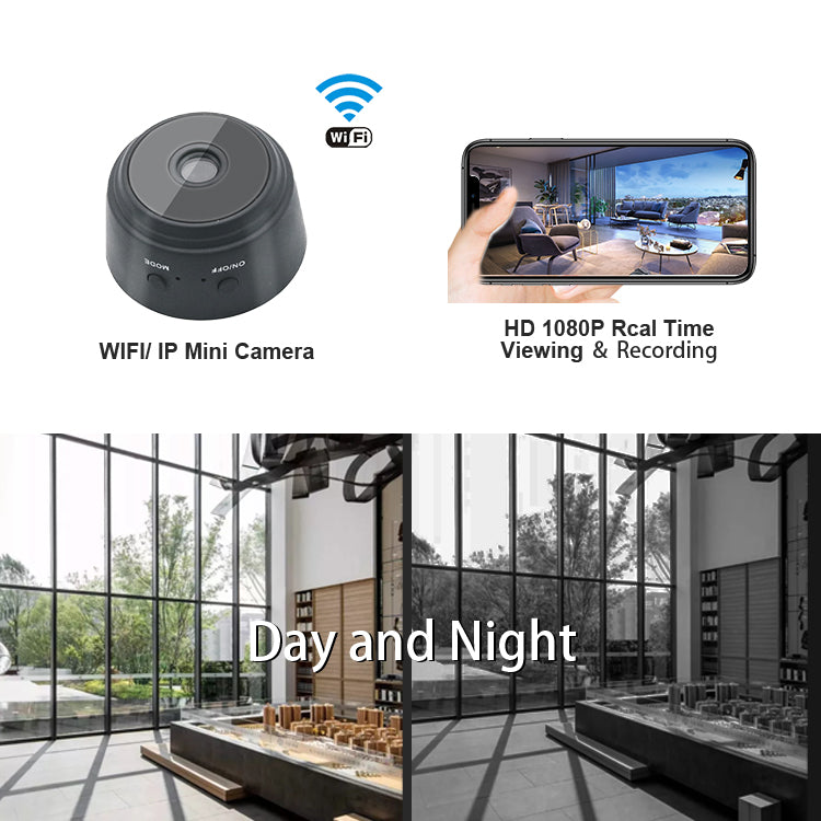 A9 Mini Wireless Camera 1080P HD IP WIFI Camera Day / Night Vision Rechargeable CCTV Security A9 Mini Camcorder Surveillance Network Monitoring DVR Sensor WIFI A9 Camera with External Memory and Android / iOS supported Application